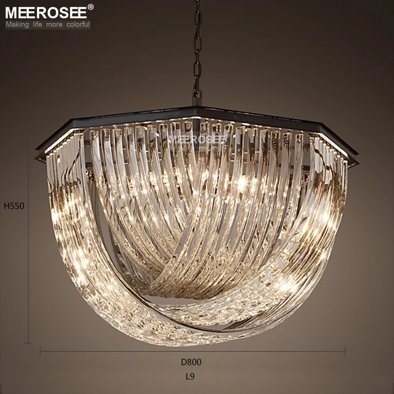 Винтажный светильник для люстры подвесной с кристаллами ресторана фойе