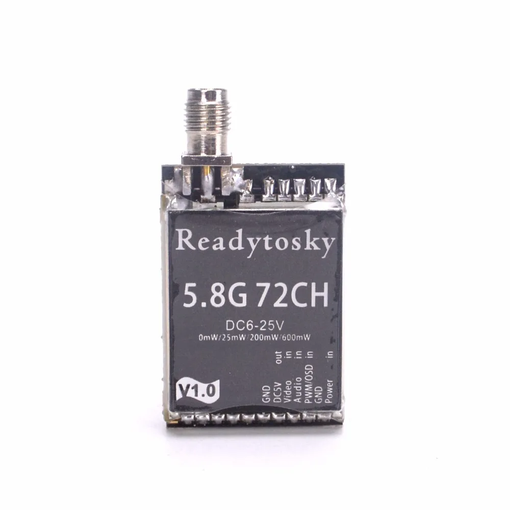 ReadytoSky 5 8 Ghz 72CH 25mW 200mW 600mW переключаемый FPV AV передатчик для гоночного дрона TX801|av