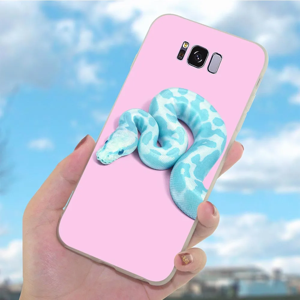 Мягкий ТПУ чехол для телефона Samsung Galaxy A7 Череп Змея A8 A3 A6 Plus A5 A9 A10 A20 A30 A40 A50 A71