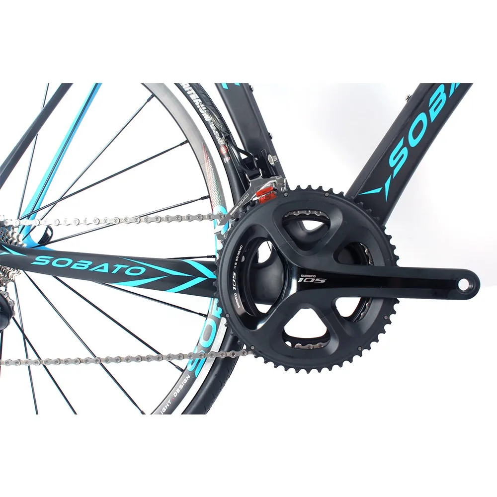 SOBATO Size 48CM 2*11 spped Toray Full Carbon Road Bike with alloy wheelset 50mm Racing TT road bike 700C | Спорт и развлечения