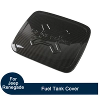 fuel tank decoration cover gas fuel tank sticker decal for jeep renegade 2015 2020 abs carbon fiber car exterior accessories