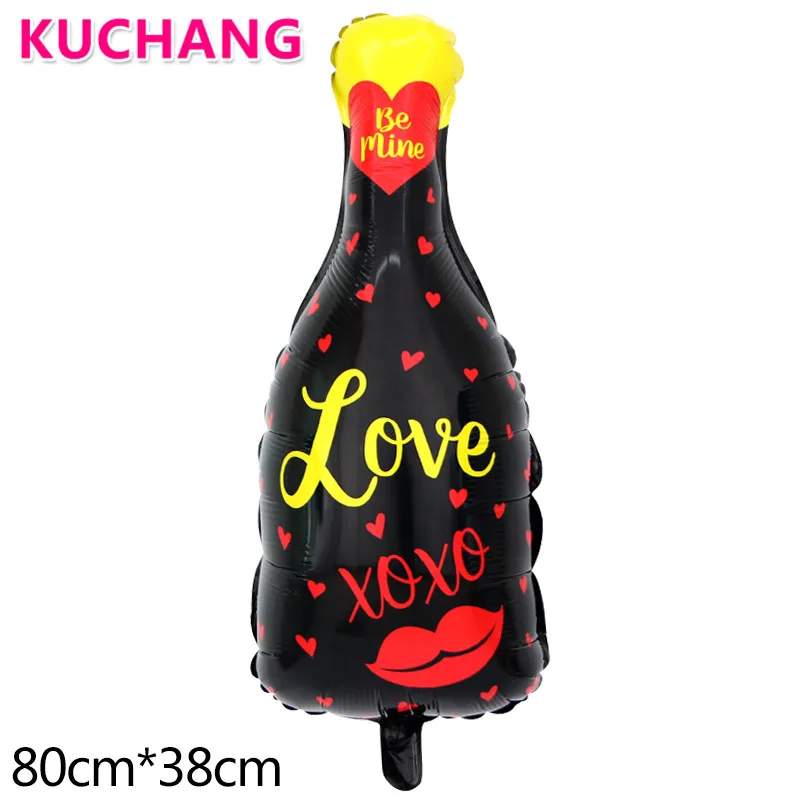 XOXO Lip Bottle 1 шт. Jumbo Фламинго тропический коктейль напиток шар кактус XOXO бутылка для губ фольга Globos Baby свадебный душ День Рождения Декор - Цвет: XOXO Lip Bottle