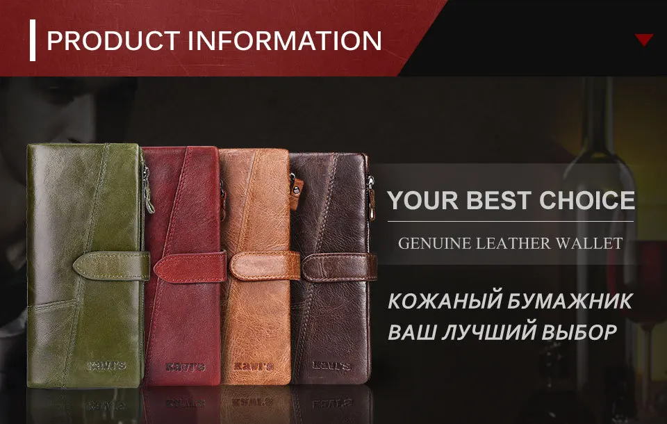 Для женщин Длинный кошелек из натуральной кожи дамы кошелек ID кредитных карт кошельки Держатель для монет путешествия деньги клатч застежкой молния дизайн