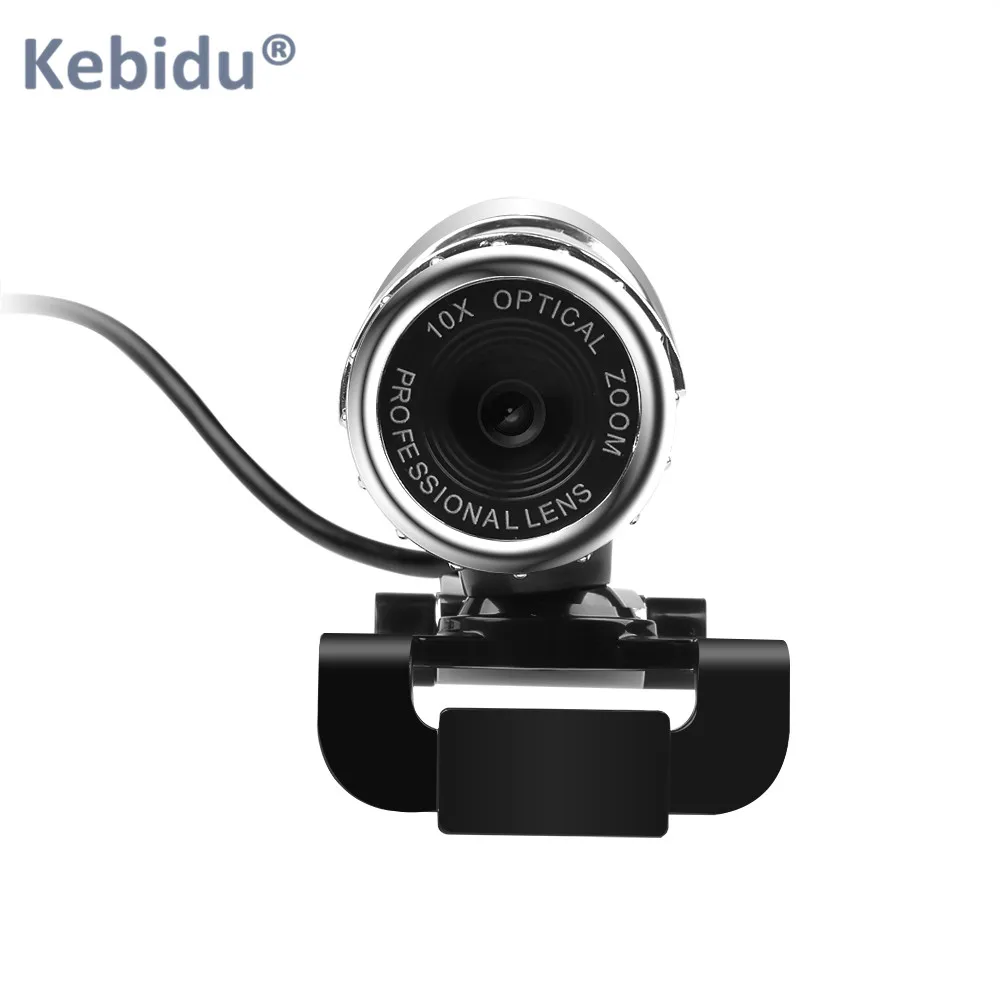Kebidu USB HD веб камера с микрофоном высокой четкости 360 градусов клип на компьютер Skype