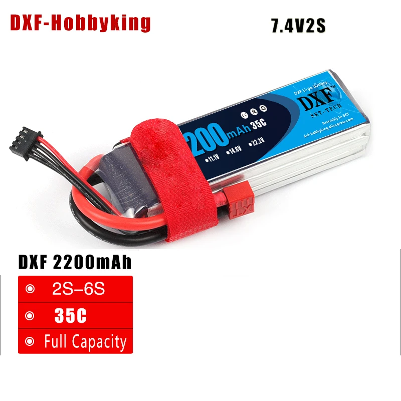 2 шт. 2017 DXF мощность 7 4 В 2200 мАч S 35C lipo батарея для rc вертолет автомобиль лодка