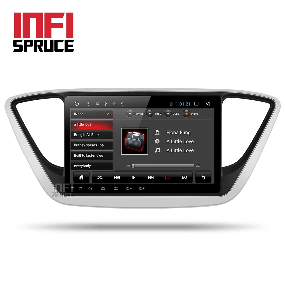Infispruce автомобильный DVD gps для Hyundai Verna Solaris 2017 octa Core 9 &quotAndroid 8 1 ПК автомобиля Штатная