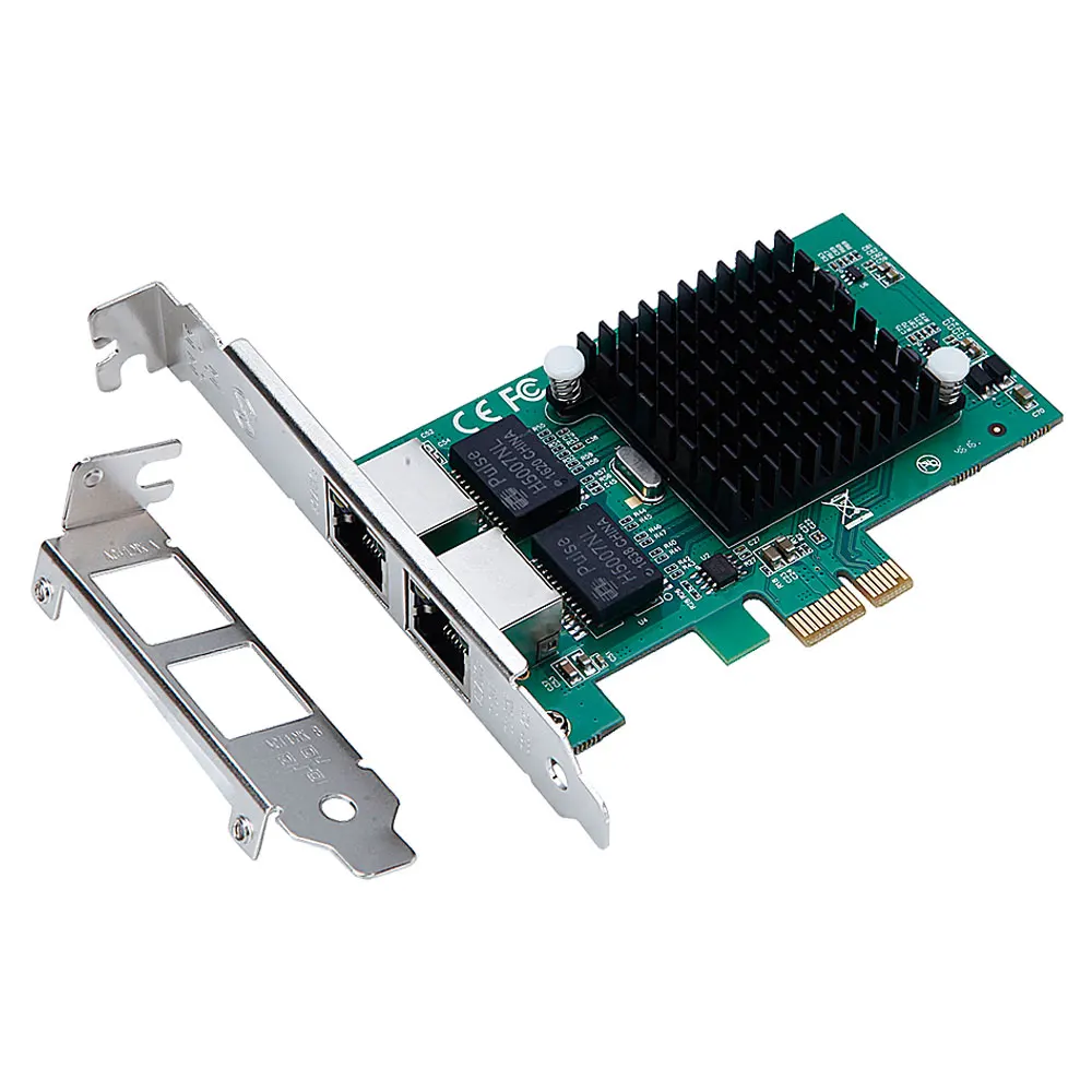 Гигабитный двухпортовый сетевой адаптер DIEWU PCIe для сервера Lan-адаптер с Intel 82575 10/100