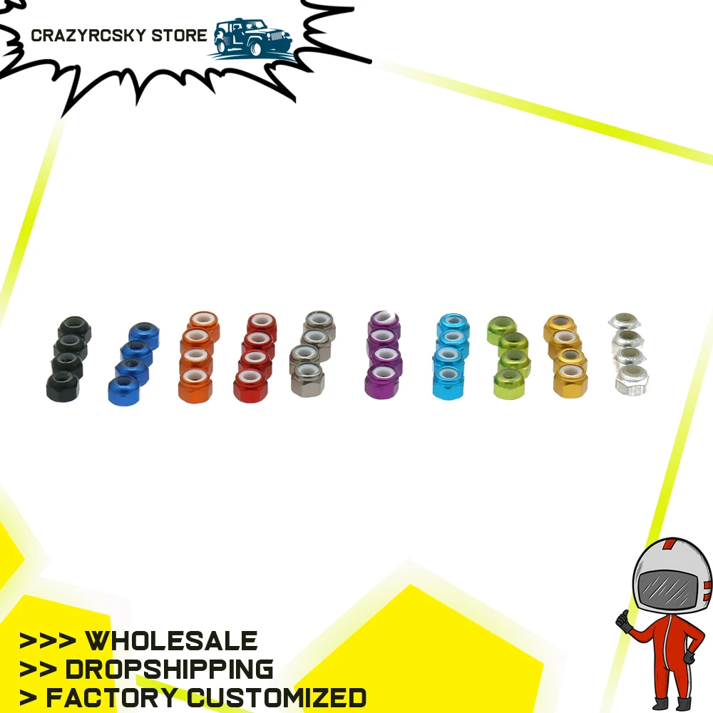 RCAWD 4 шт. гайка для замка колеса из сплава с прокладкой модели Rc Hobby Car 1/14 LC Racing