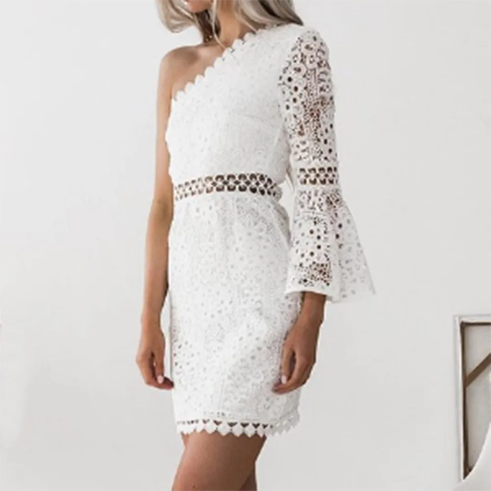 JAYCOSIN Women Sexy Lace Off-Shoulder Cocktail Party Pencil Short Midi Dress Dresses Plus size dress elegant 2019 | Женская одежда