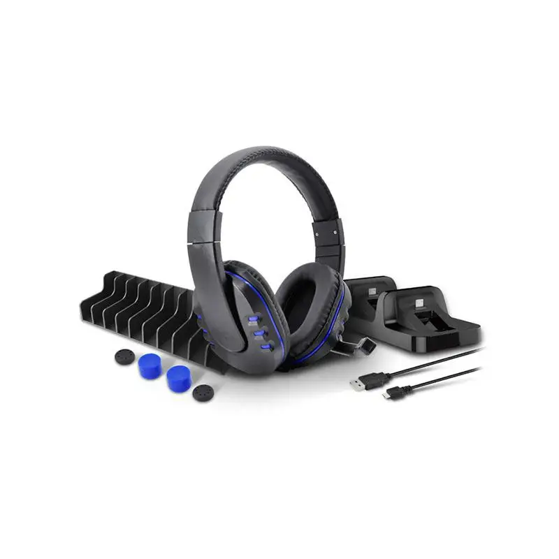 Док станция зарядная DOBE игровая 5 в 1 с микрофоном подходит для PS4/PS4 Pro/PS4 Slim