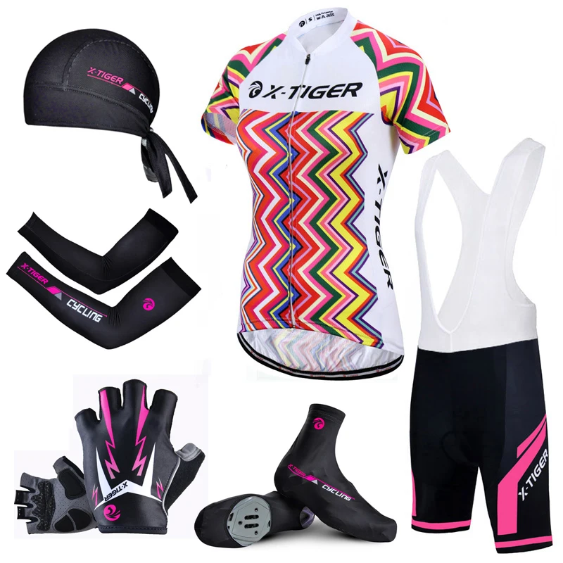 Бренд X Tiger Pro Женский комплект из Джерси для велоспорта быстросохнущая одежда