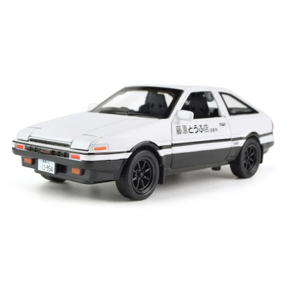1:28 Toyota AE86 литая под давлением модель автомобиля игрушка со световым звуком для детей игрушки подарки - Цвет: C