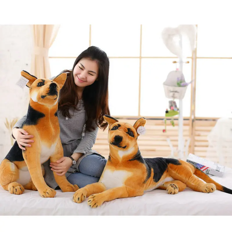 

Stuffed Animal Plush Simulation German Shepherd Dog Doll Plush Toy Creative Stuffed Army Dog Toy Kawaii Gift For Kid Girl Boy
