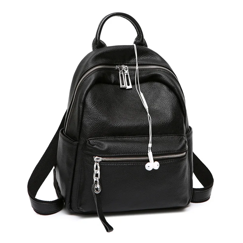 

2019 New Fashion Genuine Leather Women Backpacks High Quality Female Real Natural Leather Ladies Girl Student Casual Backpack