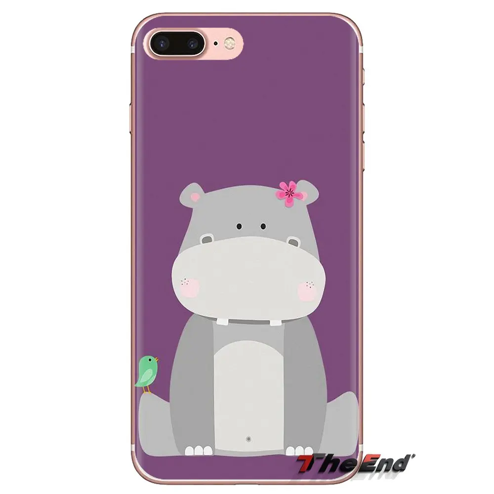 For Xiaomi Mi3 Samsung A10 A30 A40 A50 A60 A70 Galaxy S2 Note 2 Grand Core Prime Soft Transparent Covers Cute Animals Baby Hippo |