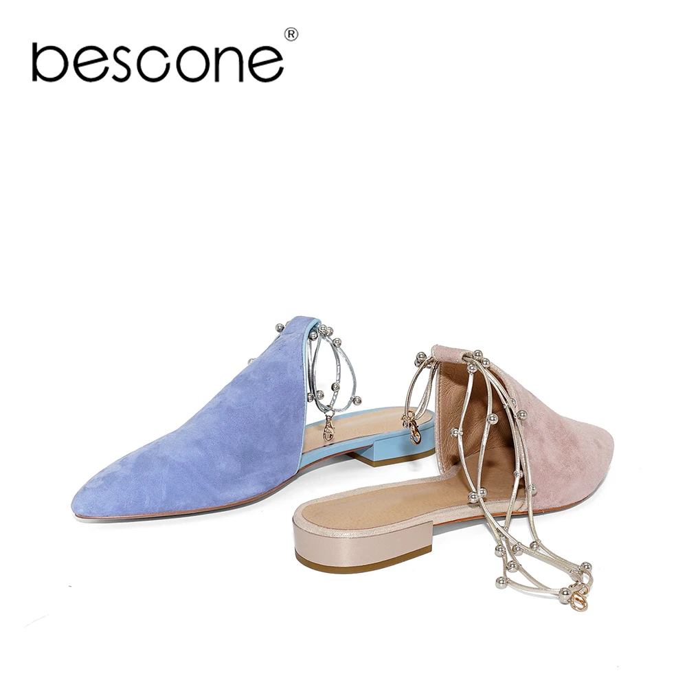 BESCONE/Новинка года; сезон весна; модные женские туфли-лодочки; Роскошные однотонные туфли с ремешком на щиколотке; элегантные повседневные Мягкие женские туфли-лодочки на низком каблуке; A23