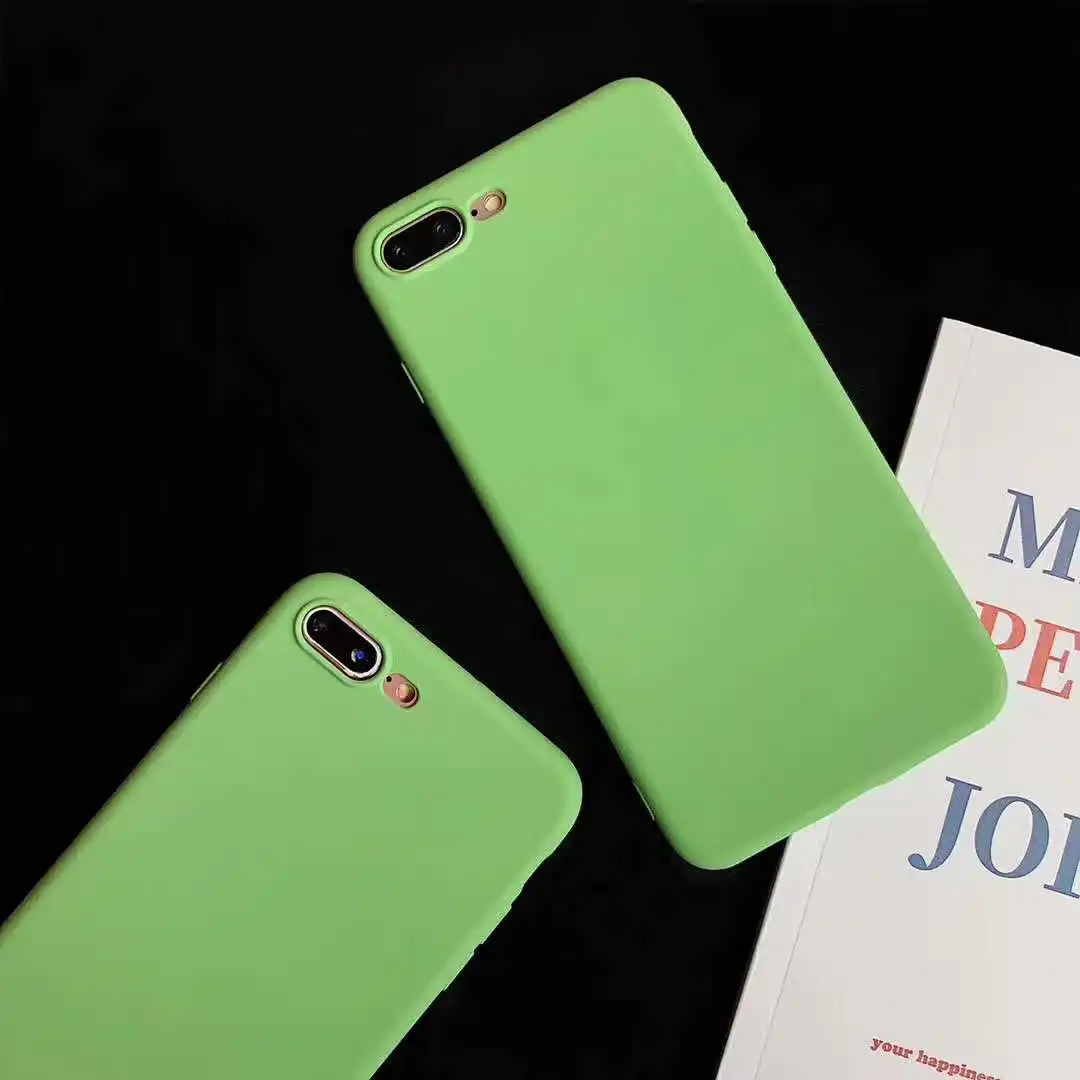 Для Apple iphone 7 Plus маття зеленый песок чехол XR ТПУ Мягкая задняя полный матовый XS MAX 8