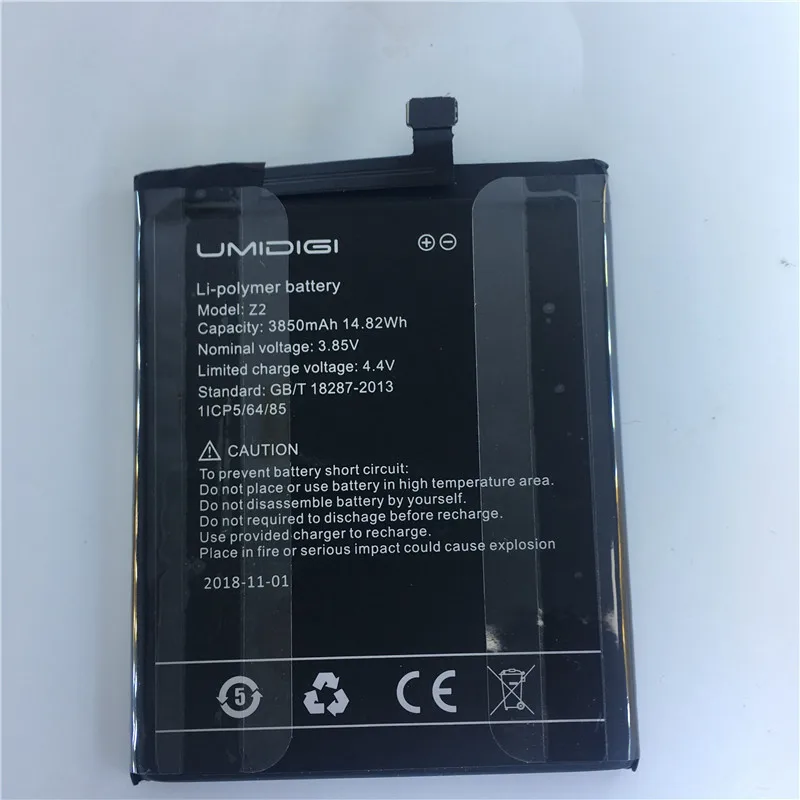 Мобильный телефон Аккумулятор для UMIDIGI Z2 аккумулятор 3850 мАч 6 2 дюйма P23 длительное