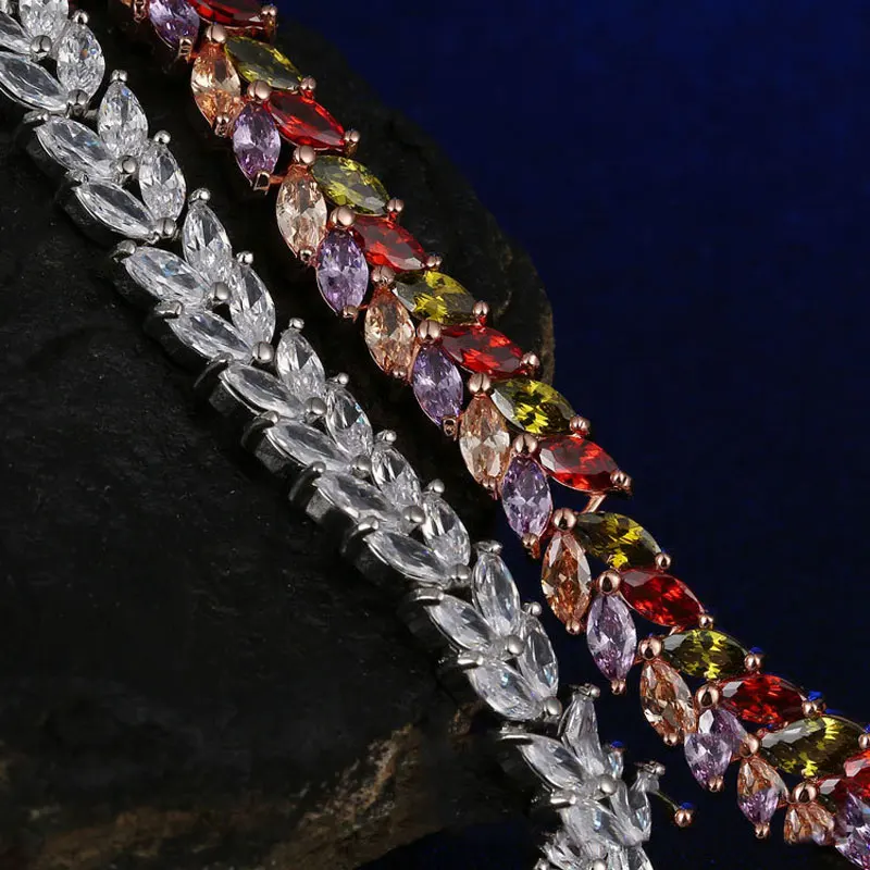 Manxiuni роскошные розовые/шампанские золотые разноцветные кубические циркониевые