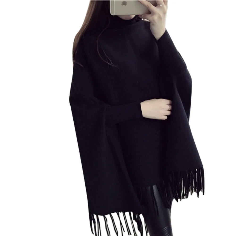 2017 весенне-зимние свитера с крыльями летучей мыши пончо небесно-голубая