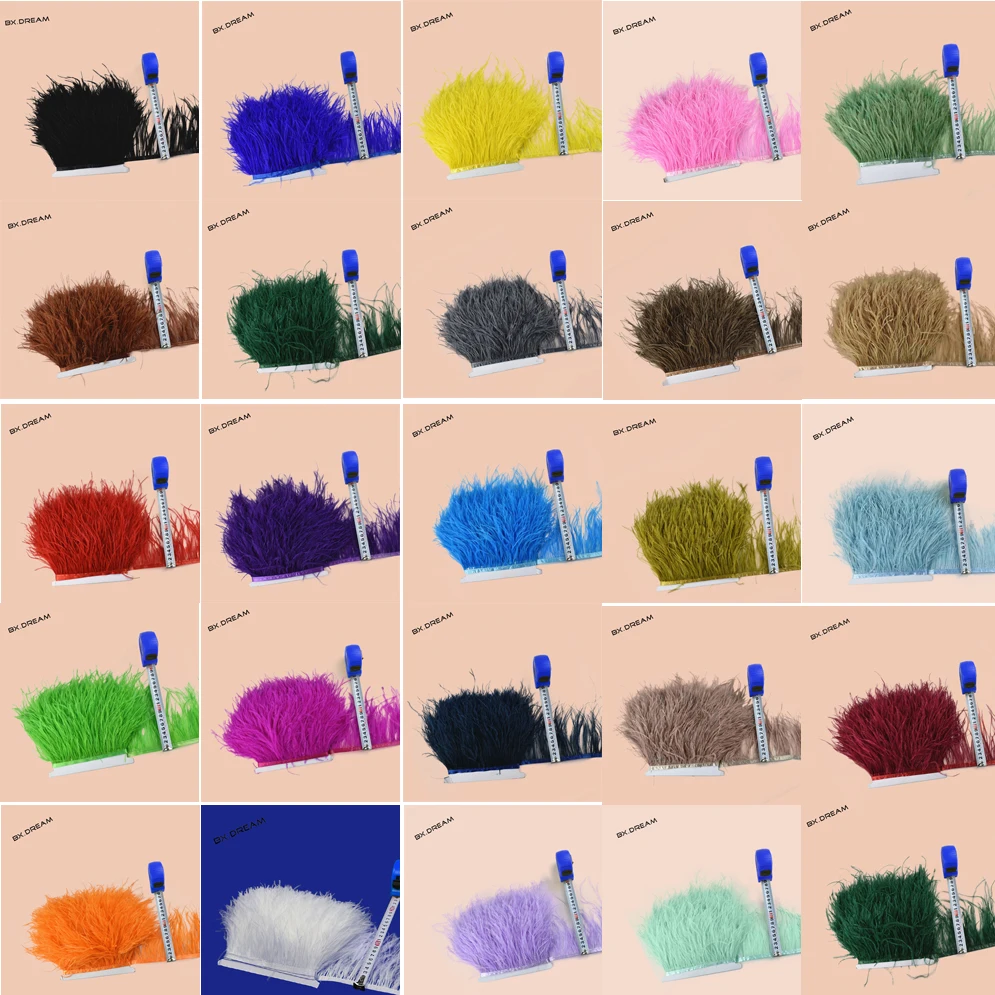 Оптовая продажа! Отделка из натурального страусиного пера ширина 10-15 см | Дом и