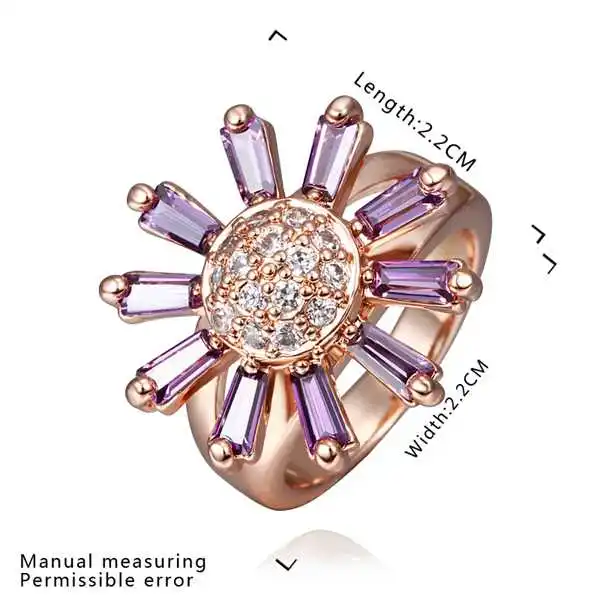 New Arrival Engagement Ring 18K Gold Plated Women Rings Made With Genuine SWA Elements Austrian Crystal Jewelry SMTPR443 | Украшения и