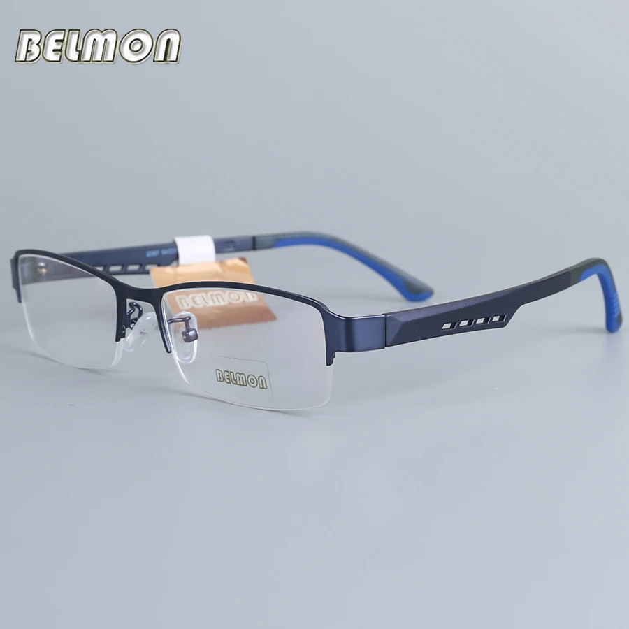 Мужская оправа для очков Belmon компьютерная оптическая с прозрачными линзами