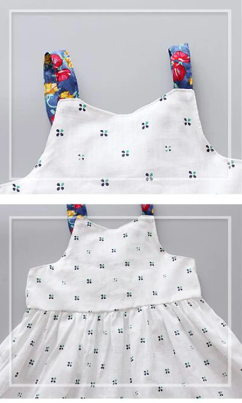 COOTELILI Linen Flower Vest Dresses Kids Girls Party Princess Daughter Baby Dress Children Clothing 90-120cm | Детская одежда и