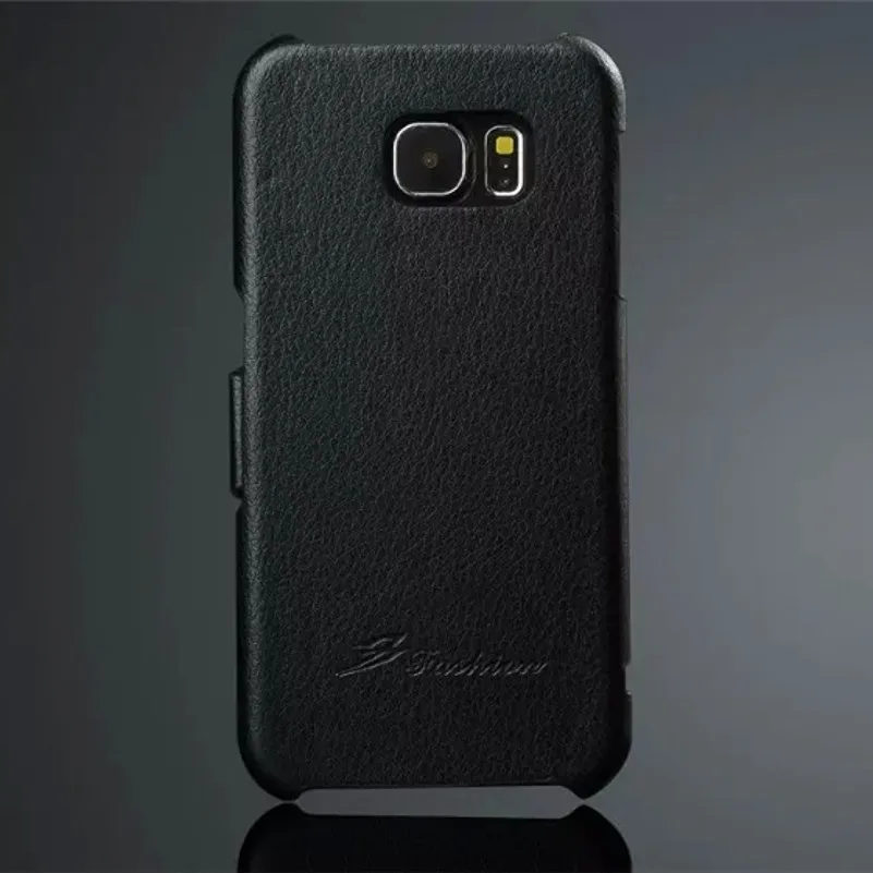 Роскошный чехол с текстурой личи для Samsung S6 ретро откидной крышкой из коровьей
