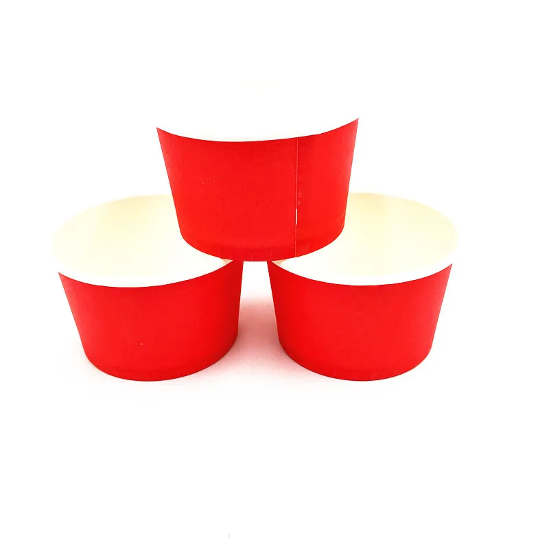 50 шт./лот одноцветная чашка для мороженого Одноразовая вечерние поставки с