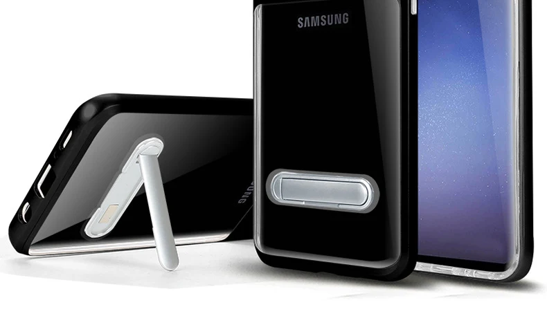 Чехол CAPSSICUM с подставкой, прозрачный чехол для samsung Galaxy S9 S9 Plus, PC, TPU, гибкая задняя крышка с подставкой, оболочка S9Plus
