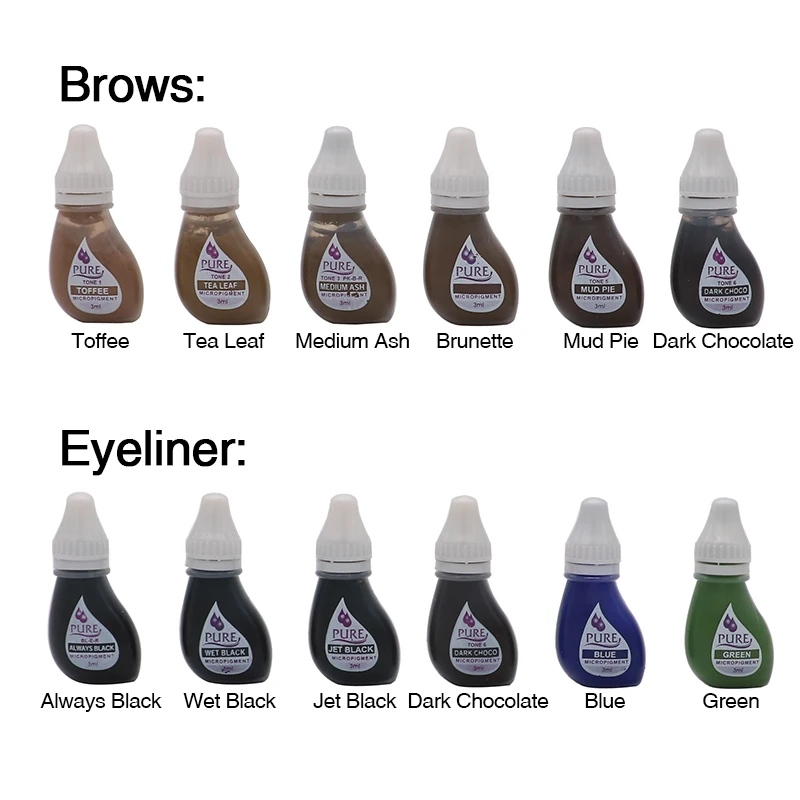 Biotouch чистый Micropigment Перманентный макияж тату чернила брови подводка губы пигмент