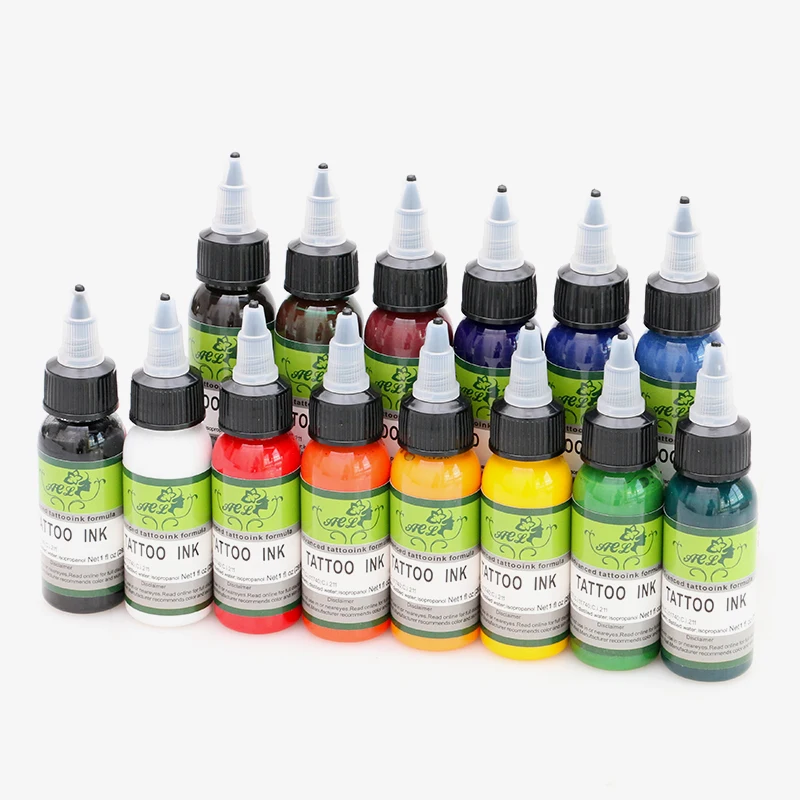 Новое поступление Высокое качество 1 унции (30 мл) тату чернила 14 цветов/набор