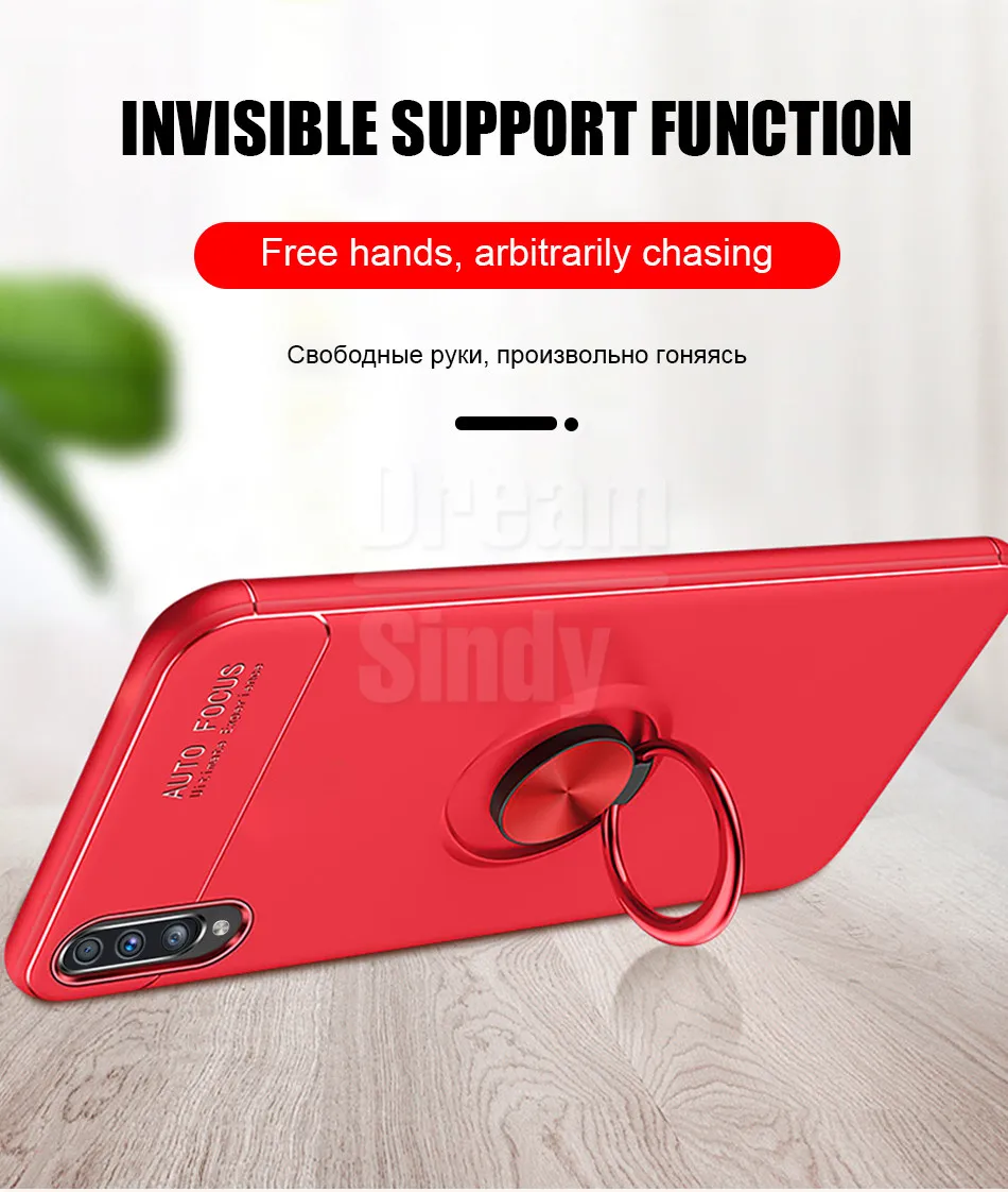 Роскошный автомобильный чехол с магнитным кольцом для samsung Galaxy A10 A20 A30 A40 A50 Мягкий силиконовый чехол A70 M20 противоударный бампер чехол s