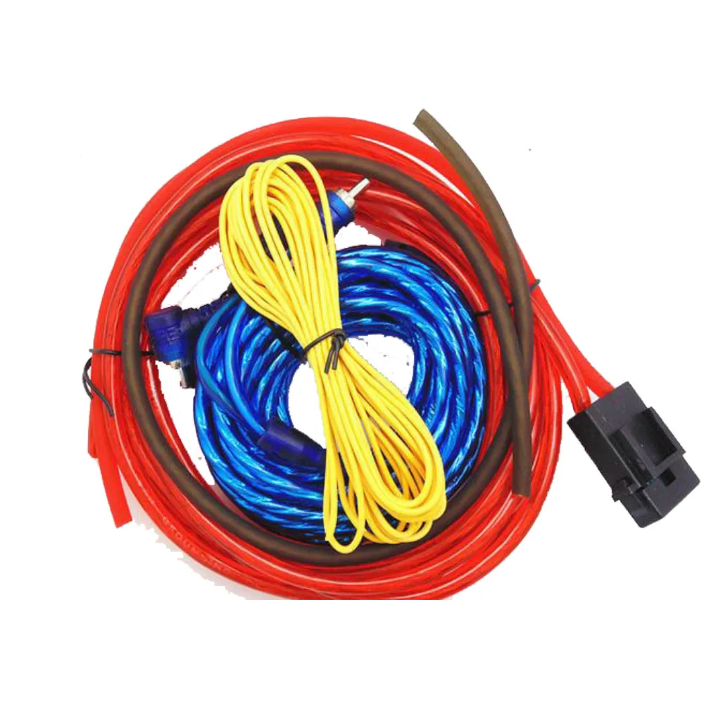 60W 4m length Professional Car Audio Wire Wiring Amplifier Subwoofer Speaker Installation Wires Cables Kit | Обустройство дома