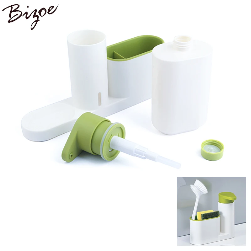 

1 комплект многофункциональной губки для мытья, емкость для хранения моющего средства, дозатор мыла, стеллаж для хранения, дезинфицирующее ...