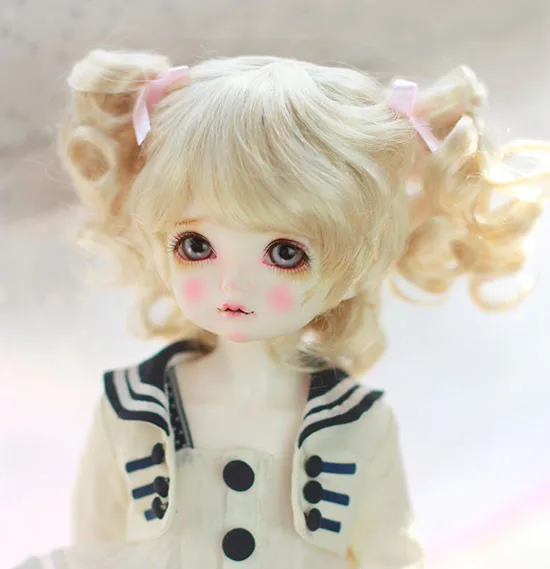 

New Gold color short curly wigs available for 1/6 1/4 /1/3 dolls BJD SD doll accessories doll wigs