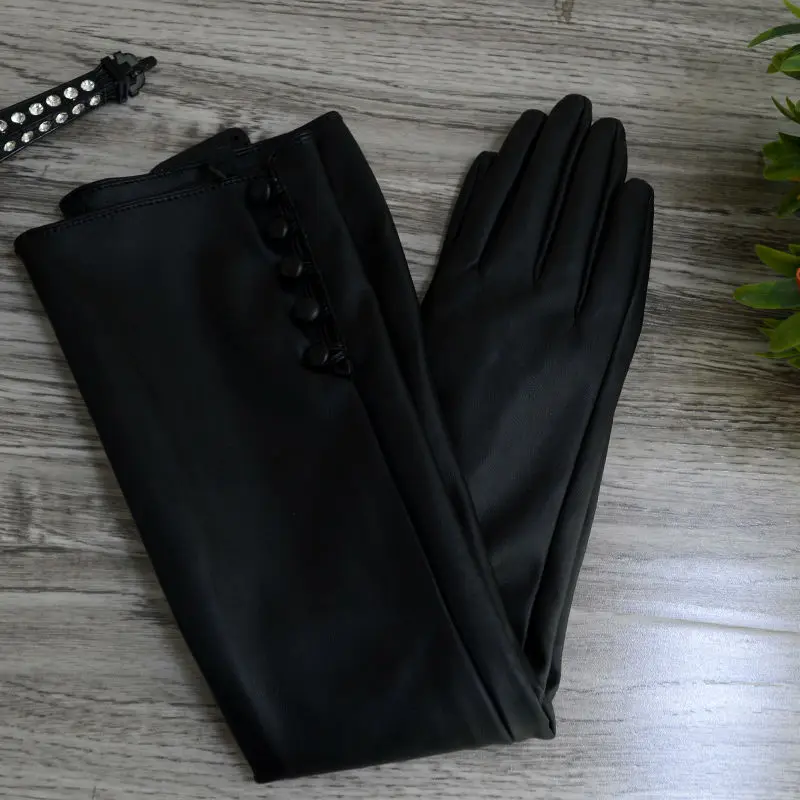 Модные женские перчатки 2019 красивые кожаные длинные для женщин модные Варежки