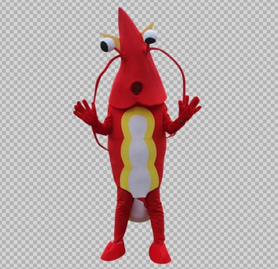 

Shrimp Mascot Costume Lobster Langouste Crawfish Cartoon Cosplay Character Suit mascot cartoon character costume Outfit Carnival