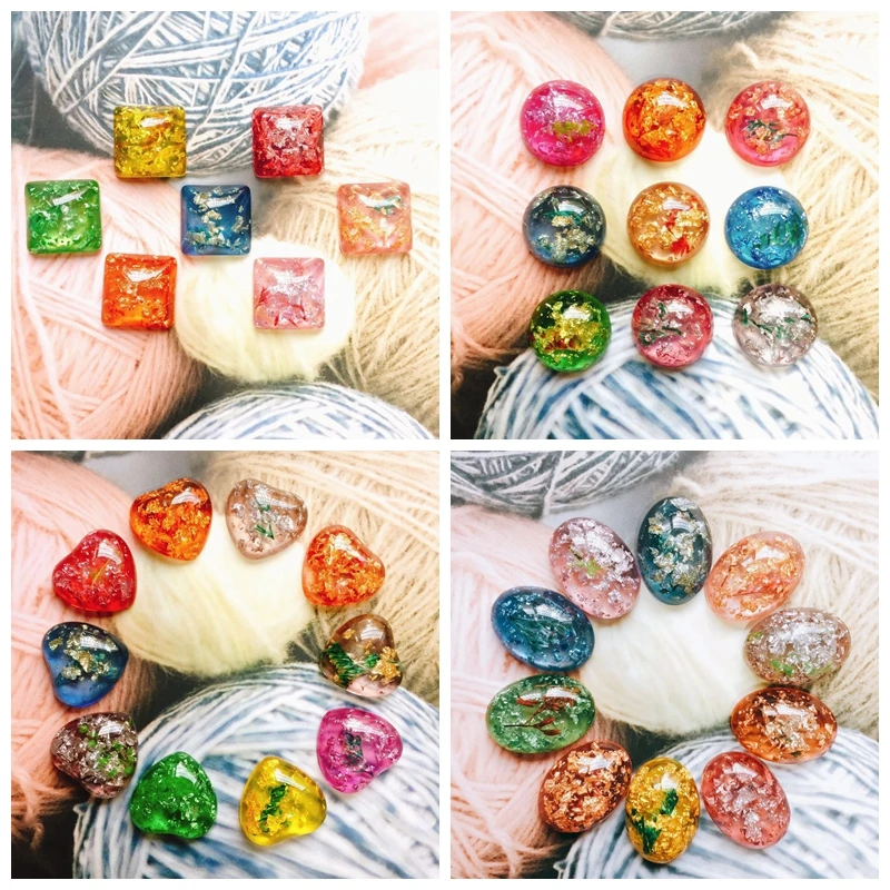 Японские и южнокорейские смешанные янтарные полимерные стеклянные серьги