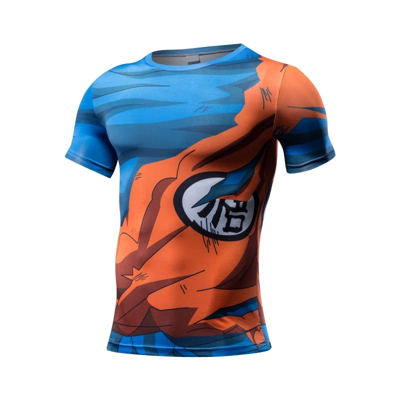 Dragon Ball Z Vegeta/футболки с короткими рукавами для фитнеса Аниме Супер Саян Гоку/Majin