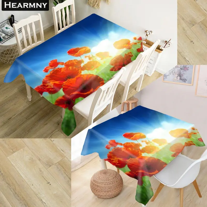 Скатерть HEARMNY для мака 3D ткань Оксфорд квадратный/прямоугольный