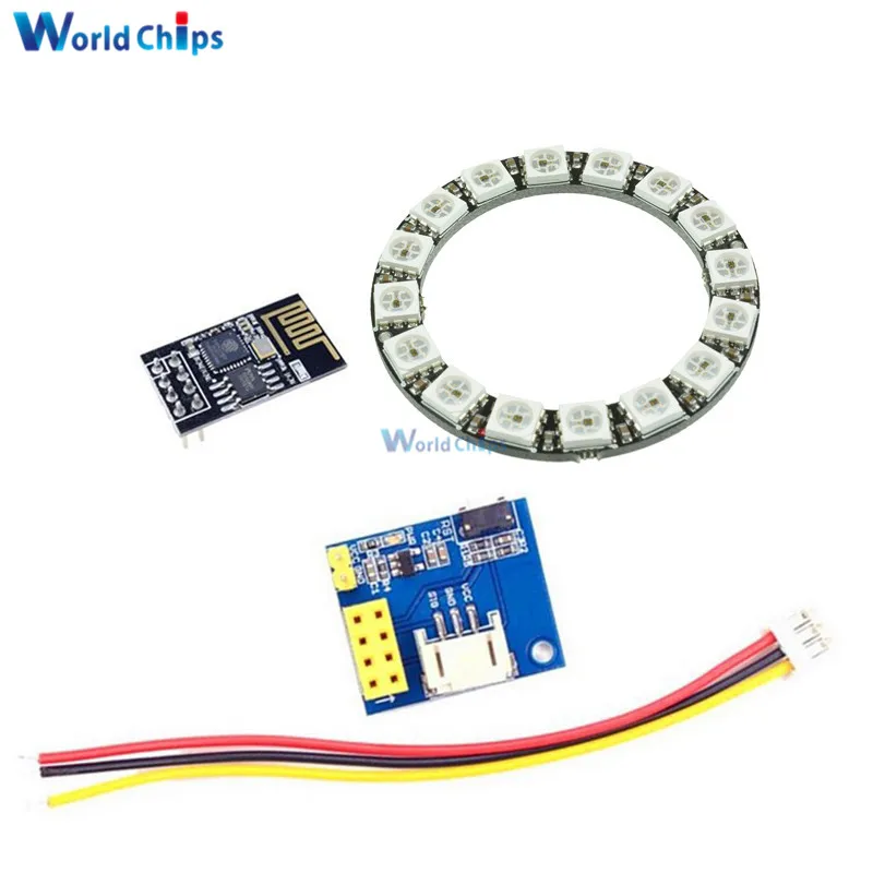 ESP8266 Φ RGB светодиодный контроллер Adpater WIFI модуль для Arduino IDE WS2812 WS2812B 16 бит светильник вое кольцо Рождественский DIY