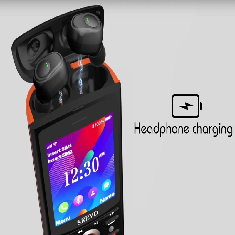 SERVO R25 мобильный телефон с 2 8 дюймовым дисплеем двумя слотами для sim карт Bluetooth 5 0 TWS