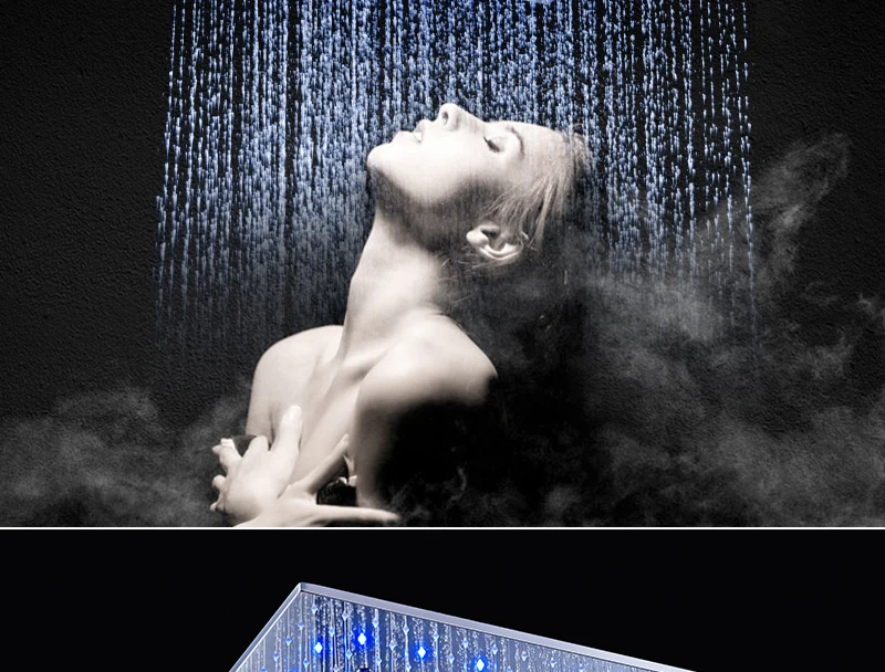 hm Набор для душа LED Термостатическая система для душа SPA Spray Rain Mode Интеллектуальный цифровой сенсорный монитор для душа