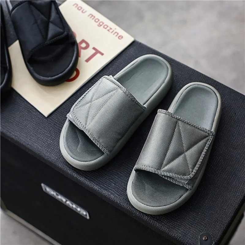 Mens Slippers Breathable Star Striped Kanye West Comfortable Flip Flops Beach Outdoor New Summer Sandals Men | Обувь