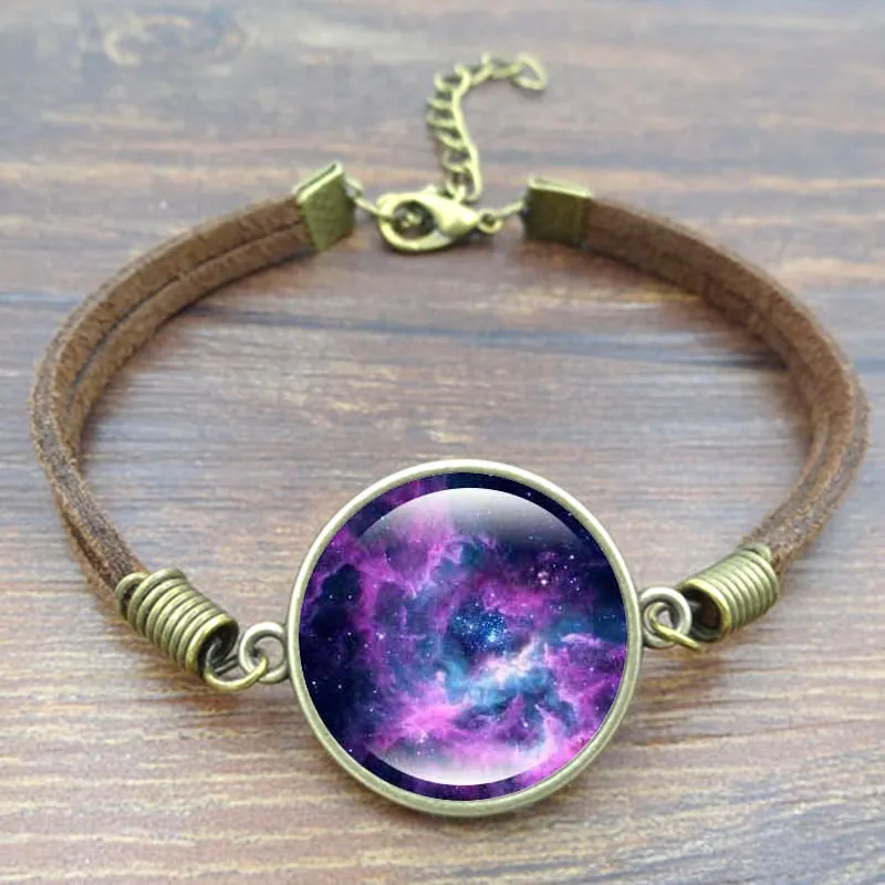 Винтажные браслеты и Galaxy Space Art Стеклянные Кабошоны модные ювелирные изделия