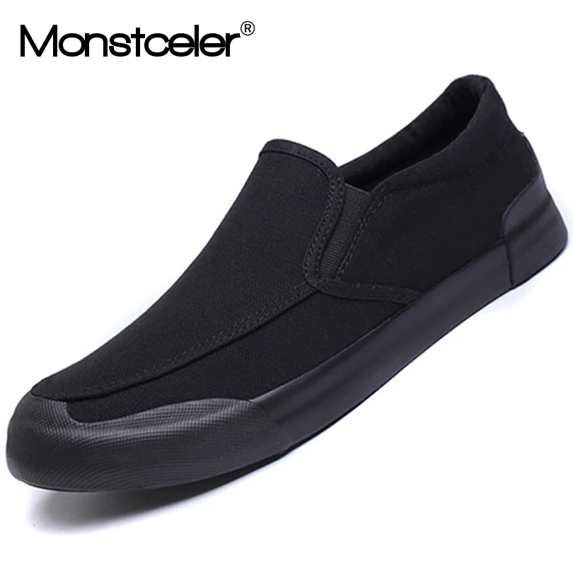 Monstceler/Новинка; мужские парусиновые дышащие Туфли-лоферы; модная мужская Вулканизированная обувь; M7833