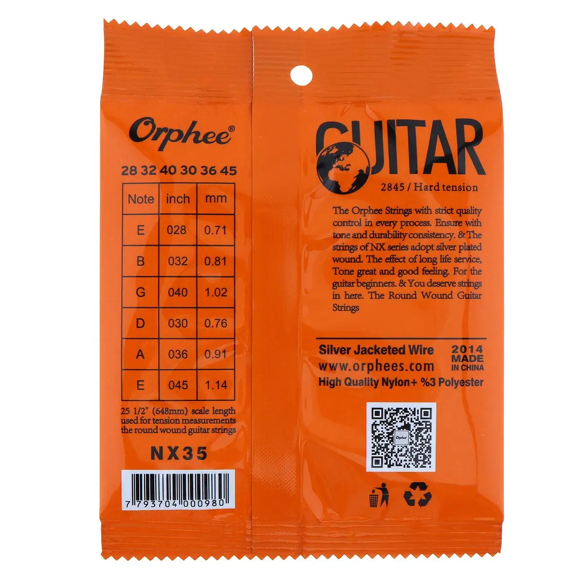 SEWS-Orphee 6pcs/set Guitar Strings Conventional Classical String Series E/B/G/D/A/E Use High-quality Nylon Wire Feel M | Спорт и