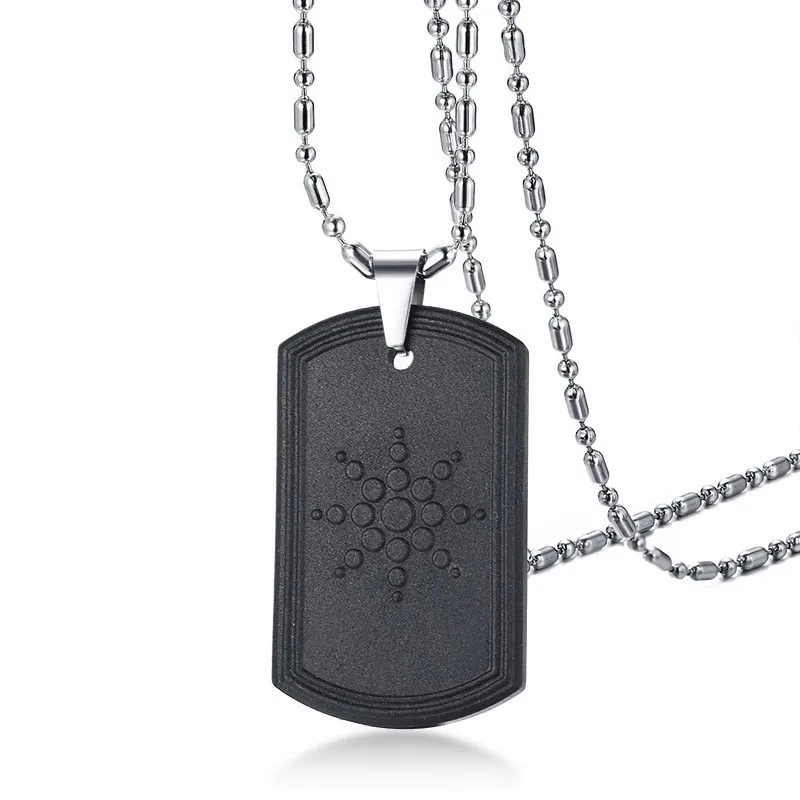 Для мужчин скалярный био Квант энергии Dog Tag кулон с CZ камень из вулканической лавы анти EMF радиационной защиты ожерелье 24 дюймов - Окраска металла: 1005